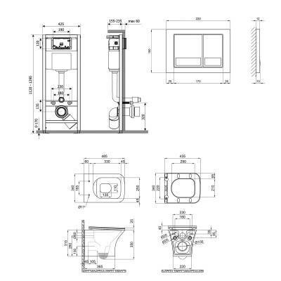 Будкрам купить Набор Qtap инсталляция 4 в 1 с панелью смыва Nest (QT0133M425 + QT0111M06029SAT) + унитаз с сиденьем Presto QT24332615EW Набор Qtap инсталляция 4 в 1 с панелью смыва Nest (QT0133M425 + QT0111M06029SAT) + унитаз с сиденьем Presto QT24332615EW 2