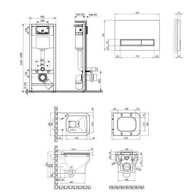 Будкрам купить Набор Qtap инсталляция 4 в 1 с панелью смыва Nest (QT0133M425 + QT0111M08382SAT) + унитаз с сиденьем Cardinal QT0433C660HW Набор Qtap инсталляция 4 в 1 с панелью смыва Nest (QT0133M425 + QT0111M08382SAT) + унитаз с сиденьем Cardinal QT0433C660HW 2