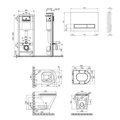 Будкрам купить Набор Qtap инсталляция 4 в 1 с панелью смыва Nest (QT0133M425 + QT0111M08382SAT) + унитаз с сиденьем Scorpio QT1433053ERW Набор Qtap инсталляция 4 в 1 с панелью смыва Nest (QT0133M425 + QT0111M08382SAT) + унитаз с сиденьем Scorpio QT1433053ERW 2