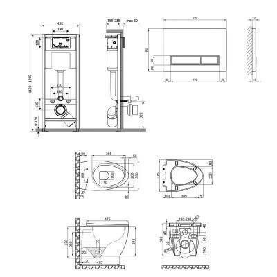 Будкрам купить Набор Qtap инсталляция 4 в 1 с панелью смыва Nest (QT0133M425 + QT0111M08382SAT) + унитаз с сиденьем Leo QT11331002ERW Набор Qtap инсталляция 4 в 1 с панелью смыва Nest (QT0133M425 + QT0111M08382SAT) + унитаз с сиденьем Leo QT11331002ERW 2