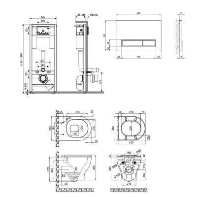 Будкрам купить Набор Qtap инсталляция 4 в 1 с панелью смыва Nest (QT0133M425 + QT0111M08382SAT) + унитаз с сиденьем Aries QT0333063ERW Набор Qtap инсталляция 4 в 1 с панелью смыва Nest (QT0133M425 + QT0111M08382SAT) + унитаз с сиденьем Aries QT0333063ERW 2