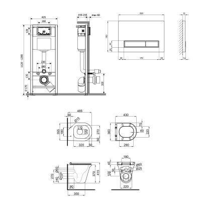 Будкрам купить Набор Qtap инсталляция 4 в 1 с панелью смыва Nest (QT0133M425 + QT0111M08V1384W) + унитаз с сиденьем Virgo QT1833051ERW Набор Qtap инсталляция 4 в 1 с панелью смыва Nest (QT0133M425 + QT0111M08V1384W) + унитаз с сиденьем Virgo QT1833051ERW 2