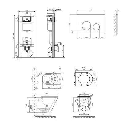 Будкрам купить Набор Qtap инсталляция 4 в 1 с панелью смыва Nest (QT0133M425 + QT0111M11111SAT) + унитаз с сиденьем Scorpio QT1433053ERW Набор Qtap инсталляция 4 в 1 с панелью смыва Nest (QT0133M425 + QT0111M11111SAT) + унитаз с сиденьем Scorpio QT1433053ERW 2