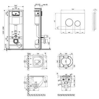 Будкрам купить Набор Qtap инсталляция 4 в 1 с панелью смыва Nest (QT0133M425 + QT0111M11111SAT) + унитаз с сиденьем Robin QT1333046ERW Набор Qtap инсталляция 4 в 1 с панелью смыва Nest (QT0133M425 + QT0111M11111SAT) + унитаз с сиденьем Robin QT1333046ERW 2