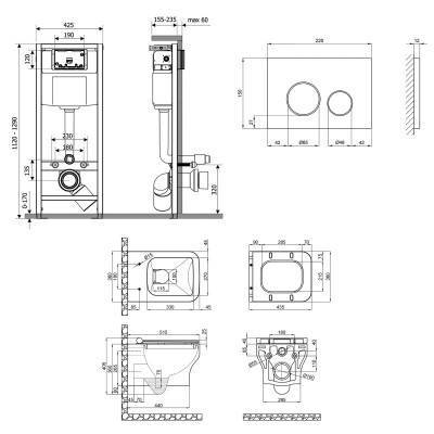 Будкрам купить Набор Qtap инсталляция 4 в 1 с панелью смыва Nest (QT0133M425 + QT0111M11111SAT) + унитаз с сиденьем Cardinal QT0333063ERW Набор Qtap инсталляция 4 в 1 с панелью смыва Nest (QT0133M425 + QT0111M11111SAT) + унитаз с сиденьем Cardinal QT0333063ERW 2