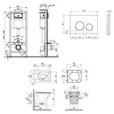 Будкрам купить Набор Qtap инсталляция 4 в 1 с панелью смыва Nest (QT0133M425 + QT0111M11111SAT) + унитаз с сиденьем Presto QT24332615EW Набор Qtap инсталляция 4 в 1 с панелью смыва Nest (QT0133M425 + QT0111M11111SAT) + унитаз с сиденьем Presto QT24332615EW 2