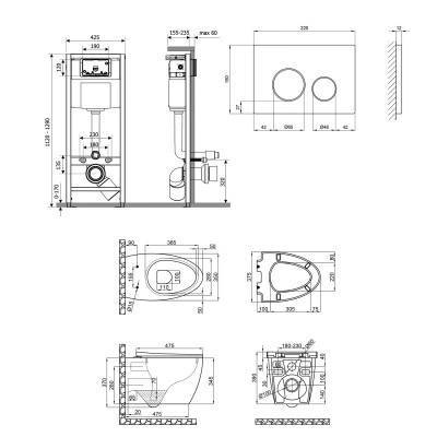 Будкрам купить Набор Qtap инсталляция 4 в 1 с панелью смыва Nest (QT0133M425 + QT0111M11112CRM) + унитаз с сиденьем Leo QT11331002ERW Набор Qtap инсталляция 4 в 1 с панелью смыва Nest (QT0133M425 + QT0111M11112CRM) + унитаз с сиденьем Leo QT11331002ERW 2