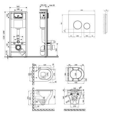 Будкрам купить Набор Qtap инсталляция 4 в 1 с панелью смыва Nest (QT0133M425 + QT0111M11112CRM) + унитаз с сиденьем Aries QT0333063ERW Набор Qtap инсталляция 4 в 1 с панелью смыва Nest (QT0133M425 + QT0111M11112CRM) + унитаз с сиденьем Aries QT0333063ERW 2