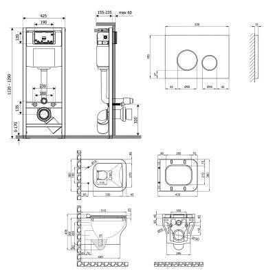 Будкрам купить Набор Qtap инсталляция 4 в 1 с панелью смыва Nest (QT0133M425 + QT0111M11112CRM) + унитаз с сиденьем Cardinal QT0333063ERW Набор Qtap инсталляция 4 в 1 с панелью смыва Nest (QT0133M425 + QT0111M11112CRM) + унитаз с сиденьем Cardinal QT0333063ERW 2