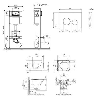 Будкрам купить Набор Qtap инсталляция 4 в 1 с панелью смыва Nest (QT0133M425 + QT0111M11112CRM) + унитаз с сиденьем Presto QT24332615EW Набор Qtap инсталляция 4 в 1 с панелью смыва Nest (QT0133M425 + QT0111M11112CRM) + унитаз с сиденьем Presto QT24332615EW 2
