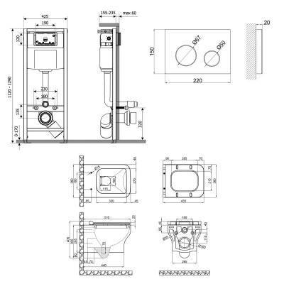Будкрам купить Набор Qtap инсталляция 4 в 1 с панелью смыва Nest (QT0133M425 + QT0111M11110W) + унитаз с сиденьем Cardinal QT0333063ERW Набор Qtap инсталляция 4 в 1 с панелью смыва Nest (QT0133M425 + QT0111M11110W) + унитаз с сиденьем Cardinal QT0333063ERW 2