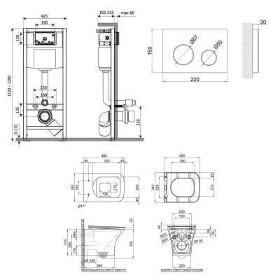 Будкрам купить Набор Qtap инсталляция 4 в 1 с панелью смыва Nest (QT0133M425 + QT0111M11110W) + унитаз с сиденьем Presto QT24332615EW Набор Qtap инсталляция 4 в 1 с панелью смыва Nest (QT0133M425 + QT0111M11110W) + унитаз с сиденьем Presto QT24332615EW 2