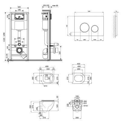 Будкрам купить Набор Qtap инсталляция 4 в 1 с панелью смыва Nest (QT0133M425 + QT0111M11110W) + унитаз с сиденьем Gemini QT25332614EW Набор Qtap инсталляция 4 в 1 с панелью смыва Nest (QT0133M425 + QT0111M11110W) + унитаз с сиденьем Gemini QT25332614EW 2