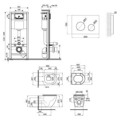Будкрам купить Набор Qtap инсталляция 4 в 1 с панелью смыва Nest (QT0133M425 + QT0111M11V1114W) + унитаз с сиденьем Robin QT13332141ERW Набор Qtap инсталляция 4 в 1 с панелью смыва Nest (QT0133M425 + QT0111M11V1114W) + унитаз с сиденьем Robin QT13332141ERW 2
