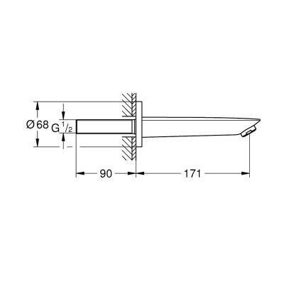 Будкрам купить Излив для ванны Grohe Eurocube 13303000 Излив для ванны Grohe Eurocube 13303000 2