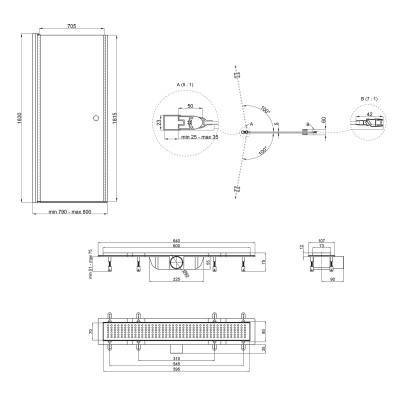 Будкрам купить Набор Qtap дверь в нишу Presto CRM208.P5 80х185 см, стекло Pear 5 мм + трап линейный Dry FB304-600 линейный с сухим затвором и нержавеющей решеткой 600х73 мм Набор Qtap дверь в нишу Presto CRM208.P5 80х185 см, стекло Pear 5 мм + трап линейный Dry FB304-600 линейный с сухим затвором и нержавеющей решеткой 600х73 мм 2
