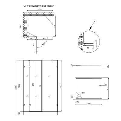 Будкрам купить Набор Qtap душевая кабина Capricorn CRM1018RC6 Clear 2020x1000x800 мм + поддон Tern 301812C 100x80x12 см с сифоном Набор Qtap душевая кабина Capricorn CRM1018RC6 Clear 2020x1000x800 мм + поддон Tern 301812C 100x80x12 см с сифоном 2