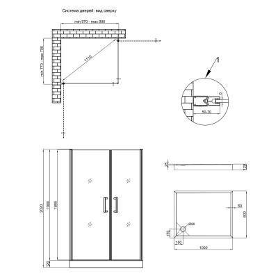 Будкрам купить Набор Qtap душевая кабина Gemini CRM1018RC6 Clear 2020x1000x800 мм + поддон Tern 301812C 100x80x12 см с сифоном Набор Qtap душевая кабина Gemini CRM1018RC6 Clear 2020x1000x800 мм + поддон Tern 301812C 100x80x12 см с сифоном 2