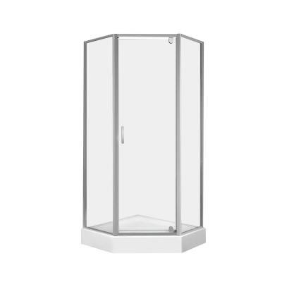 Будкрам купить Набор Qtap душевая кабина Leo CRM10995-AC6 Clear 2020x900x900 мм + поддон Diamond 309912 90x90x12 см с сифоном