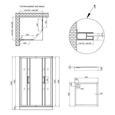Будкрам купить Набор Qtap душевая кабина Taurus BLA1099SC6 Clear 2020x900x900 мм + поддон Tern 309912C 90x90x12 см с сифоном Набор Qtap душевая кабина Taurus BLA1099SC6 Clear 2020x900x900 мм + поддон Tern 309912C 90x90x12 см с сифоном 2