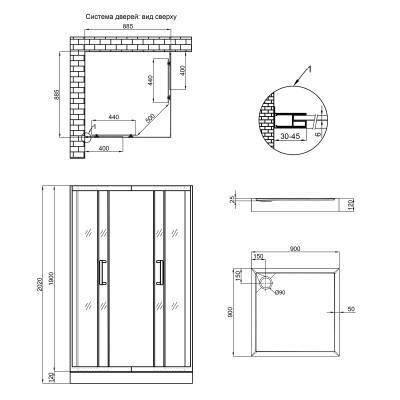 Будкрам купить Набор Qtap душевая кабина Taurus WHI1099SC6 Clear 2020x900x900 мм + поддон Tern 309912C 90x90x12 см с сифоном Набор Qtap душевая кабина Taurus WHI1099SC6 Clear 2020x900x900 мм + поддон Tern 309912C 90x90x12 см с сифоном 2
