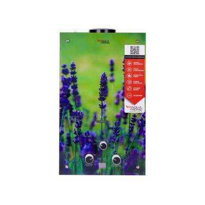 Будкрам купити Колонка газова димохідна Aquatronic JSD20-AG108 10 л режим Зима/Літо, панель зі скла з малюнком квіти