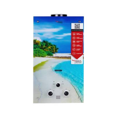 Будкрам купити Колонка газова димохідна Aquatronic JSD20-AG308 10 л режим Зима/Літо, панель зі скла з малюнком