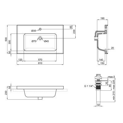 Будкрам купить Раковина Qtap Albatross A 800х500х230 White с донным клапаном QT01115080AW Раковина Qtap Albatross A 800х500х230 White с донным клапаном QT01115080AW 2