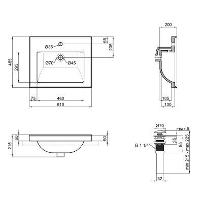 Будкрам купить Раковина Qtap Albatross 5C 600х480х210 White с донным клапаном QT01115060CW Раковина Qtap Albatross 5C 600х480х210 White с донным клапаном QT01115060CW 2