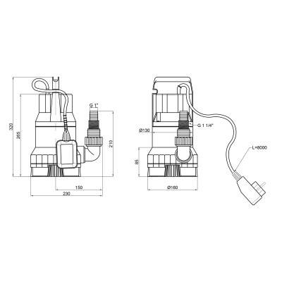 Будкрам купить Насос дренажный Womar SPB550-3 0,55 кВт Насос дренажный Womar SPB550-3 0,55 кВт 2
