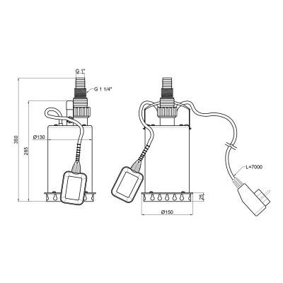 Будкрам купити Насос дренажний Womar SGP550-6 0,55 кВт Насос дренажний Womar SGP550-6 0,55 кВт 2