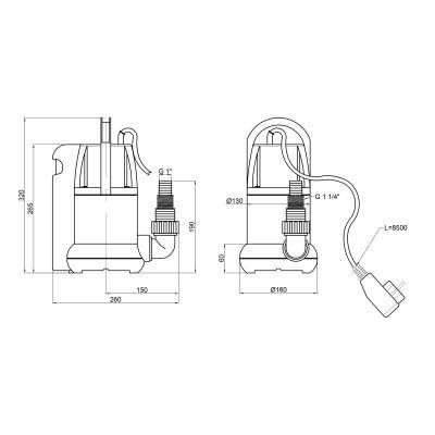 Будкрам купити Насос дренажний Womar із вбудованим поплавком SQ550 1A 0,55 кВт Насос дренажний Womar із вбудованим поплавком SQ550 1A 0,55 кВт 2