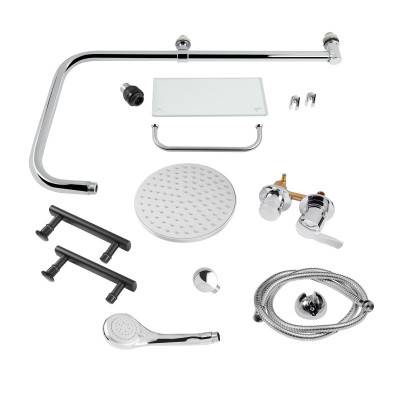 Будкрам купить Душевой бокс Lidz Majatek SB100x100.BLA.LOW.TR, стекло прозрачное 5 мм без поддона Душевой бокс Lidz Majatek SB100x100.BLA.LOW.TR, стекло прозрачное 5 мм без поддона 9