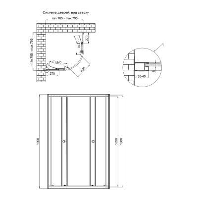 Будкрам купить Душевая кабина Qtap Presto New CRM1088AC5 1900х800х800 мм, стекло Clear, без поддона Душевая кабина Qtap Presto New CRM1088AC5 1900х800х800 мм, стекло Clear, без поддона 2