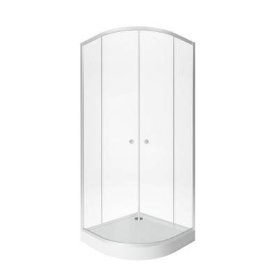Будкрам купить Набор Qtap душевая кабина Presto New CRM1088AC5 Clear 2020х800х800 мм + поддон Robin 308812C 80x80x12 см с сифоном