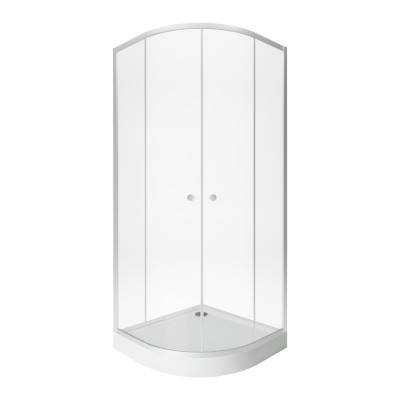 Будкрам купить Набор Qtap душевая кабина Presto New CRM1099AC5 Clear 2020х900х900 мм + поддон Robin 309912C 90x90x12 см с сифоном