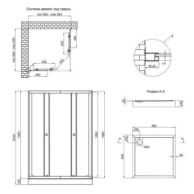 Будкрам купить Набор Qtap душевая кабина Presto New CRM1099SC5 Clear 2020х900х900 мм + поддон Tern 309912C 90x90x12 см с сифоном Набор Qtap душевая кабина Presto New CRM1099SC5 Clear 2020х900х900 мм + поддон Tern 309912C 90x90x12 см с сифоном 2