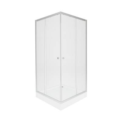 Будкрам купить Набор Qtap душевая кабина Presto New CRM1088SC5 Clear 2020х800х800 мм + поддон Tern 308812C 80x80x12 см с сифоном