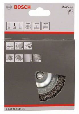 Будкрам купить Кольцевая щетка 6 мм 0.3 X 100 мм пучки витая INOX 10 мм Кольцевая щетка 6 мм 0.3 X 100 мм пучки витая INOX 10 мм 2