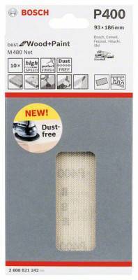 Будкрам купити 10 шліфлистів M480 на сітчастій основі 93x186 K400