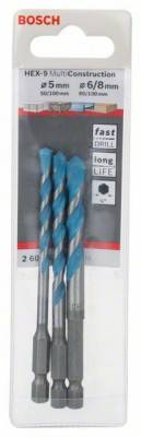 Будкрам купити Набір свердел HEX-9 універсальне 3 шт. (5/6/8 мм)