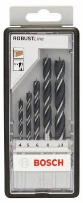 Будкрам купить Набор спиральных сверл по дереву 5 шт Robust Line D4-10