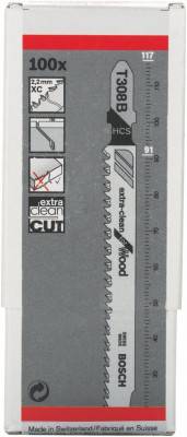 Будкрам купить 100 Лобзиковых ПИЛОК Т 308 В Extra-clean for Wood, HCS 100 Лобзиковых ПИЛОК Т 308 В Extra-clean for Wood, HCS 4