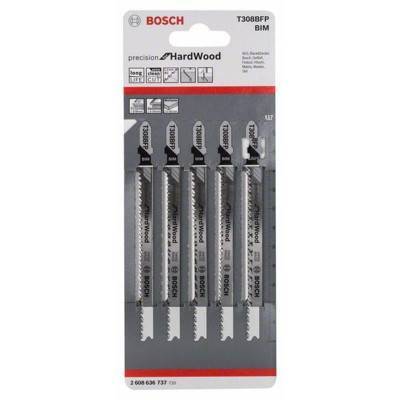 Будкрам купить 5 Лобзиковых ПИЛОК T 308 BFP Precision for HardWood, BIM