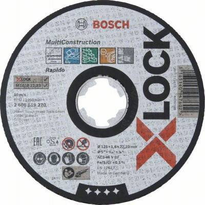 Будкрам купити X-LOCK Відрізний диск Multi Material 125x1.6x22.23 прямий