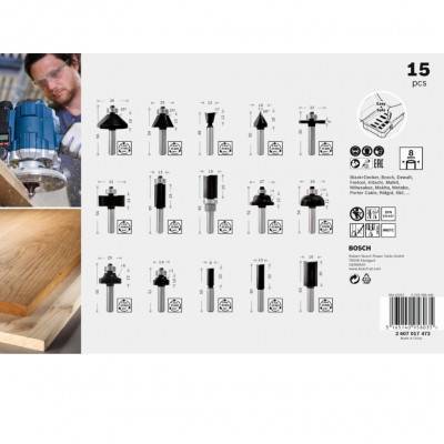 Будкрам купити Набір фрез змішаний 8мм. 15шт. Набір фрез змішаний 8мм. 15шт. 3
