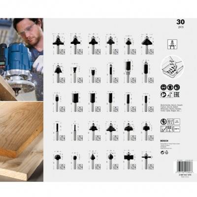 Будкрам купити Набір фрез змішаний 8мм. 30шт. Набір фрез змішаний 8мм. 30шт. 4