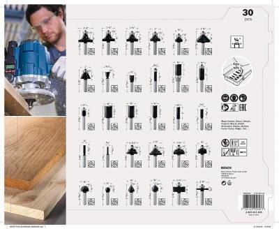 Будкрам купити Набір фрез змішаний 1/4 "30шт. Набір фрез змішаний 1/4 "30шт. 3