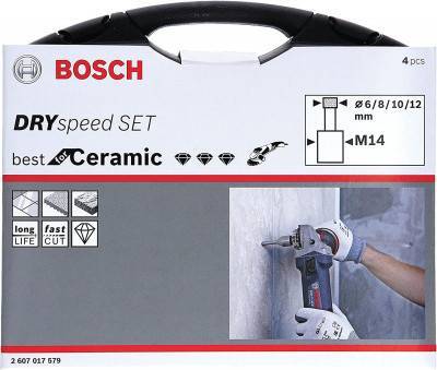 Будкрам купить Набор алмазных коронок Dry Speed 6-12мм для УШМ М14 Набор алмазных коронок Dry Speed 6-12мм для УШМ М14 4