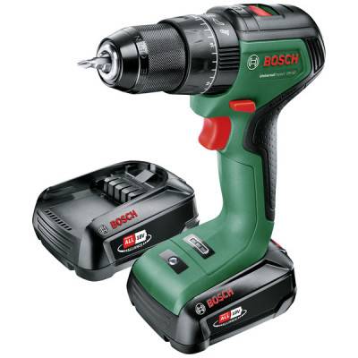 Будкрам купити Акумуляторний ударний дриль-шуруповерт Bosch Universal Impact 18 V-60, 2 акб 2 Ah, з/п AL 18 V-20 Акумуляторний ударний дриль-шуруповерт Bosch Universal Impact 18 V-60, 2 акб 2 Ah, з/п AL 18 V-20 1_small
